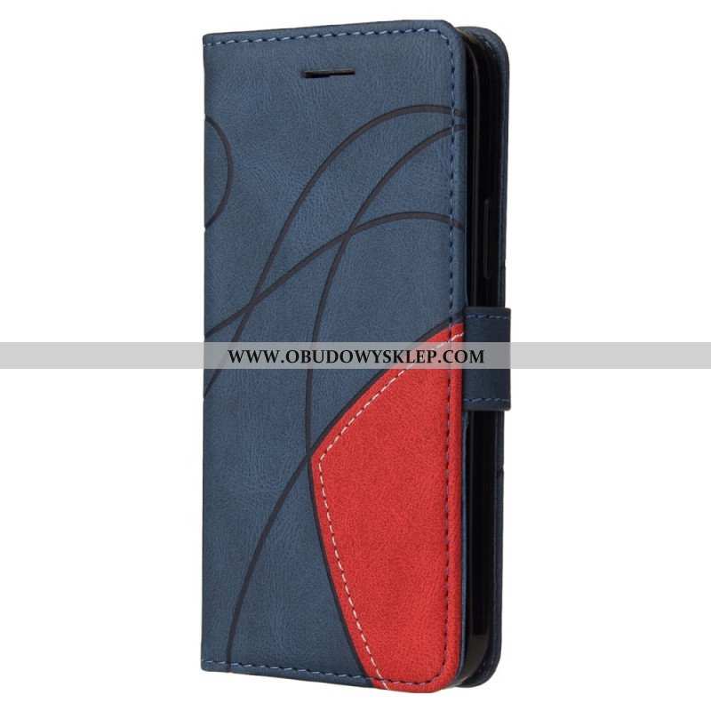 Etui Folio do Samsung Galaxy S23 5G z Łańcuch Dwukolorowy Pasek