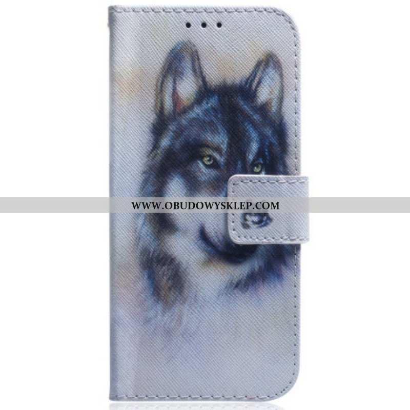 Etui Folio do Samsung Galaxy S23 Plus 5G Akwarela Wilk