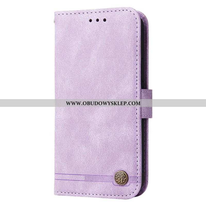 Etui Folio do Samsung Galaxy S23 Plus 5G Skórzany Styl Z Ozdobnym Nitem