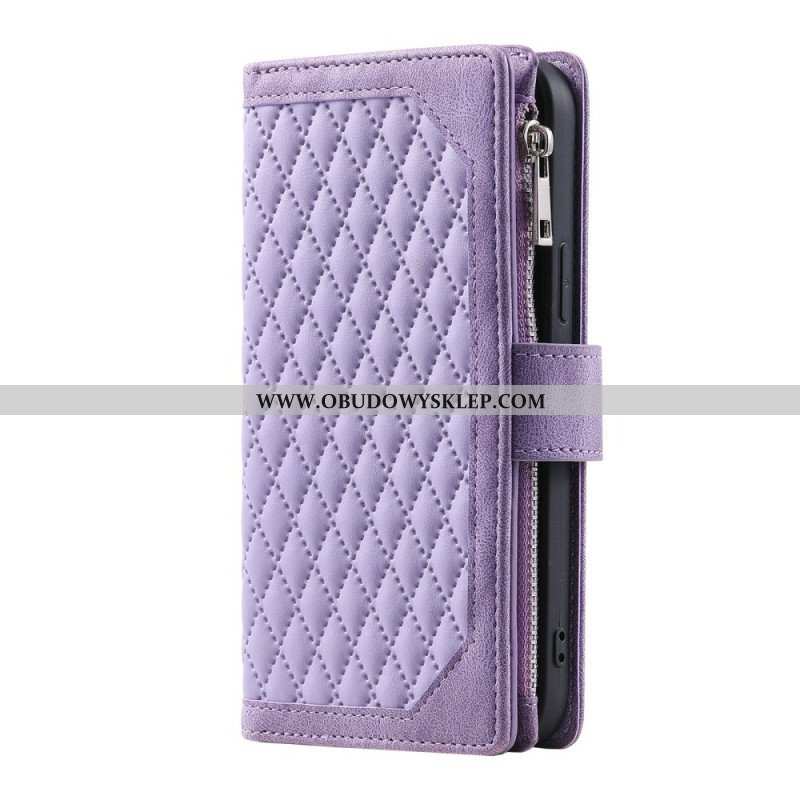 Etui Folio do Samsung Galaxy S23 Ultra 5G Pikowana Z Paskiem