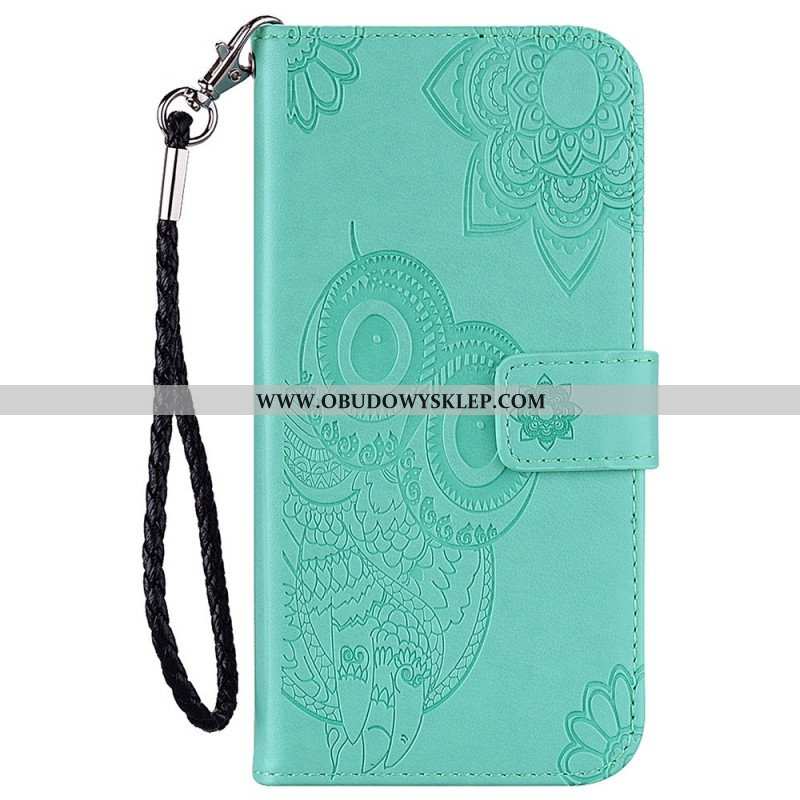 Etui Folio do Samsung Galaxy S23 Ultra 5G Sowa Mandala I Smycz