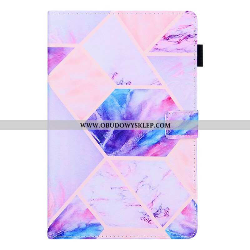 Etui Folio do Samsung Galaxy Tab A7 Lite Projekt Geometrii Marmuru