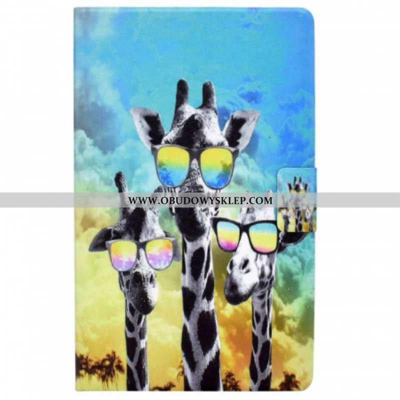 Etui Folio do Samsung Galaxy Tab A8 (2021) Funky Żyrafy