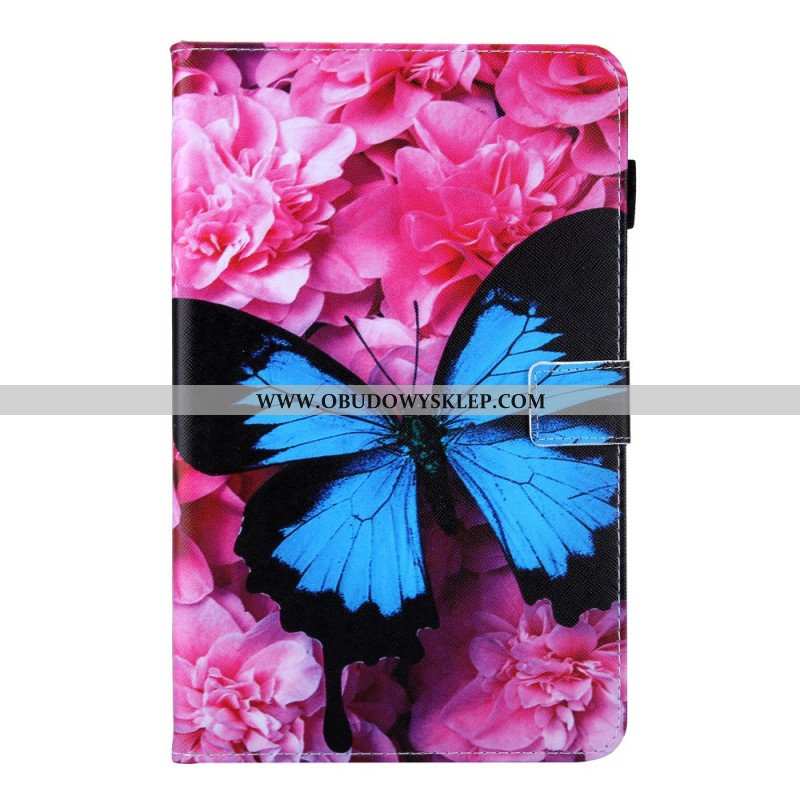 Etui Folio do Samsung Galaxy Tab A8 (2021) Kwiatowy Motyl