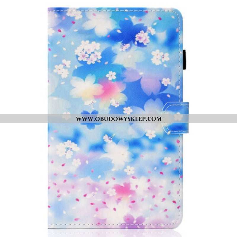 Etui Folio do Samsung Galaxy Tab S8 / Tab S7 Akwarela Kwiaty