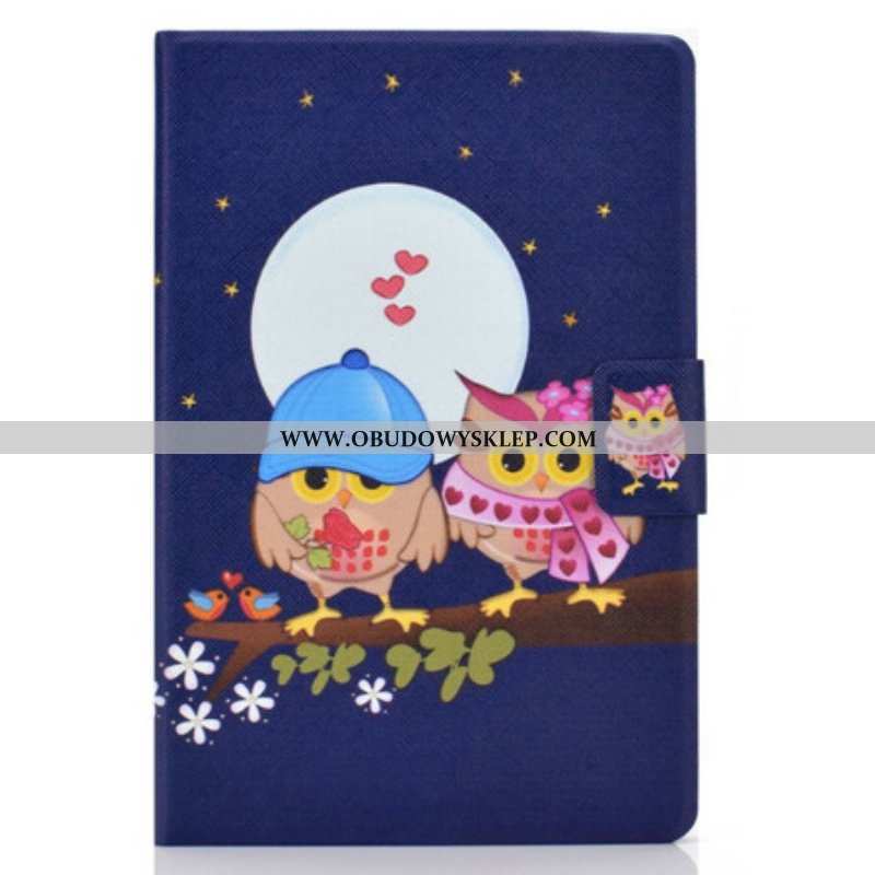 Etui Folio do Samsung Galaxy Tab S8 / Tab S7 Zabawne Sowy