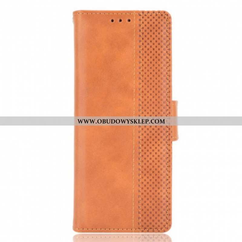 Etui Folio do Samsung Galaxy Z Fold 3 5G Stylizowany Efekt Skóry