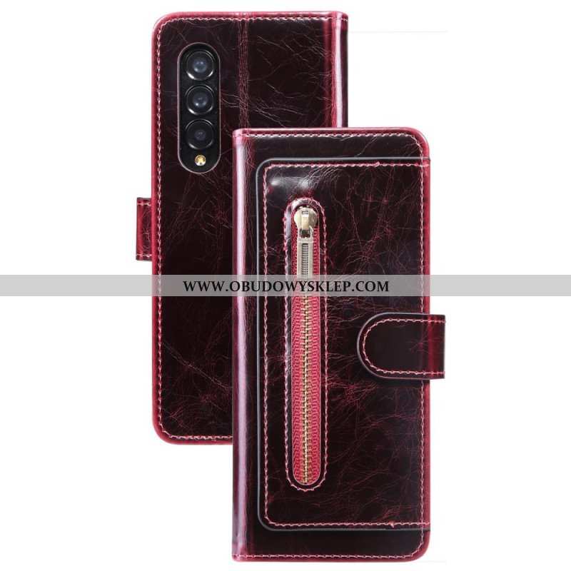 Etui Folio do Samsung Galaxy Z Fold 4 Wielofunkcyjne Kieszenie Ze Sztucznej Skóry