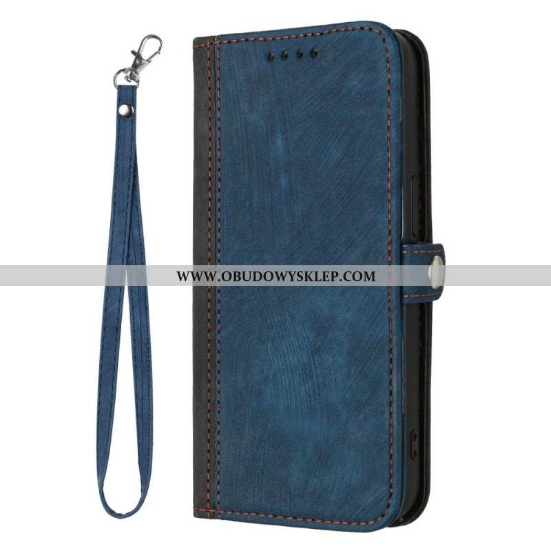 Etui Folio do Sony Xperia 1 IV Dwukolorowy Z Paskiem