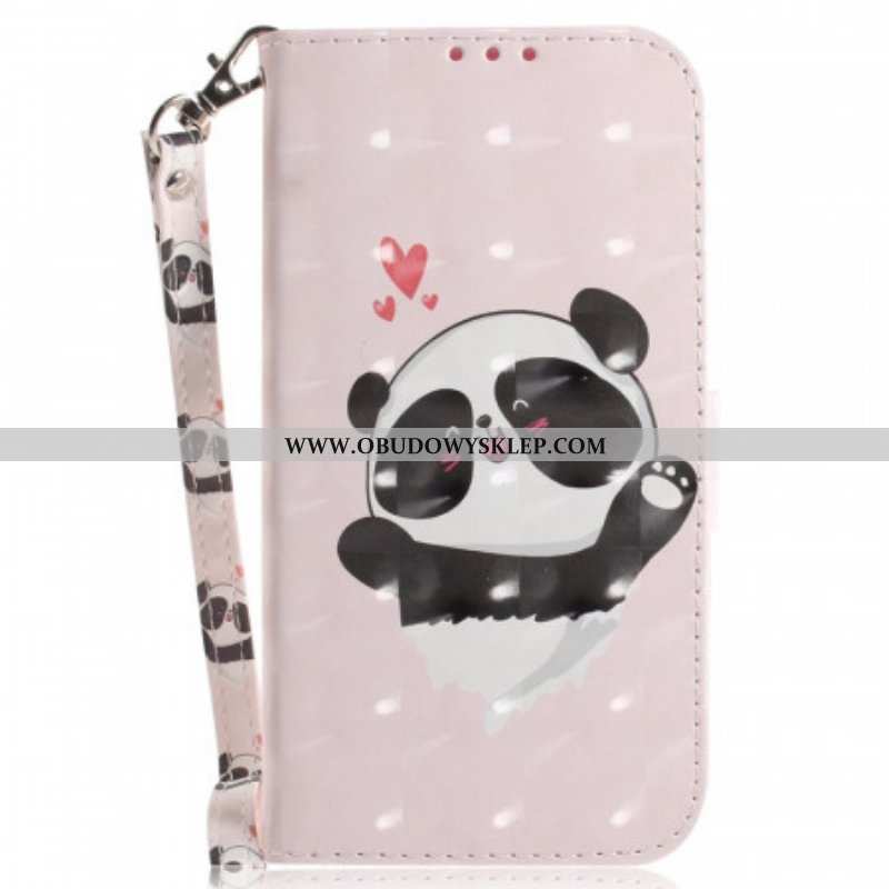 Etui Folio do Sony Xperia 1 IV z Łańcuch Mała Panda Z Paskiem