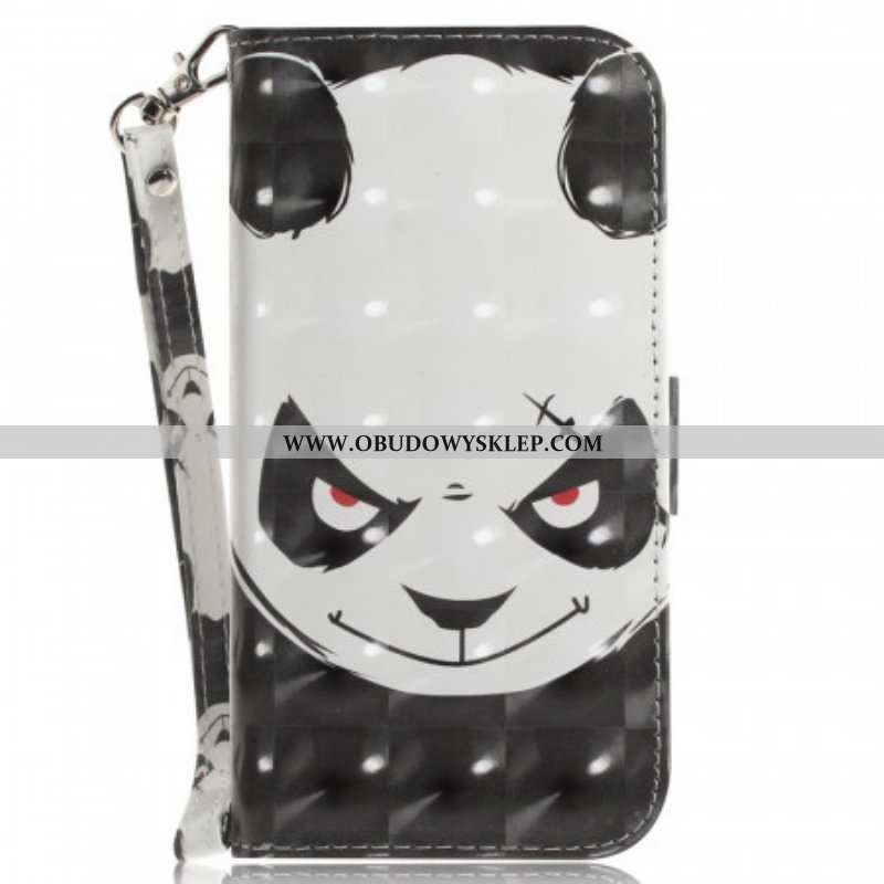 Etui Folio do Sony Xperia 1 IV z Łańcuch Paskowata Panda