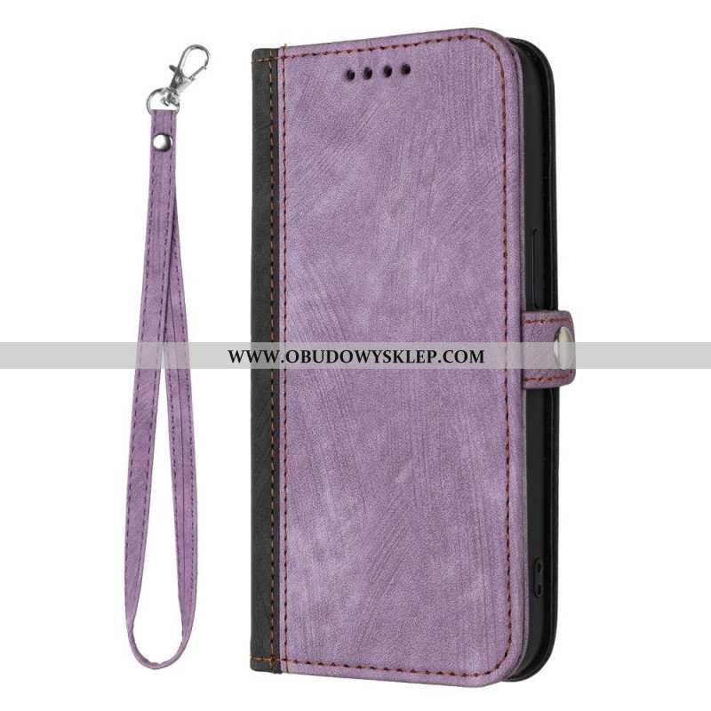 Etui Folio do Sony Xperia 5 IV Dwukolorowy Z Paskiem