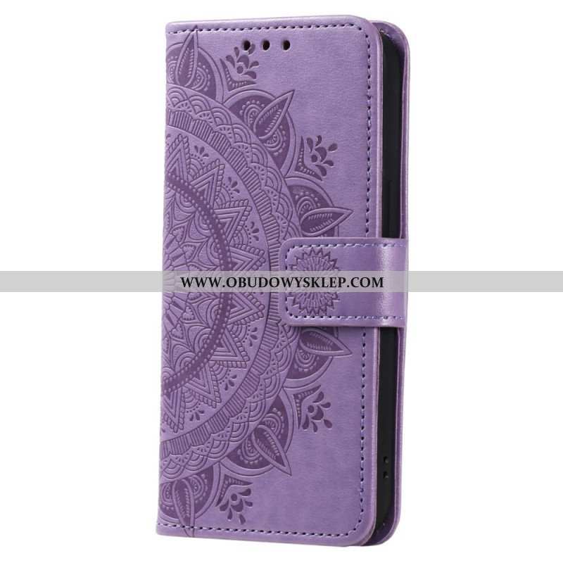 Etui Folio do Sony Xperia 5 IV z Łańcuch Mandala Słoneczna Na Ramiączkach