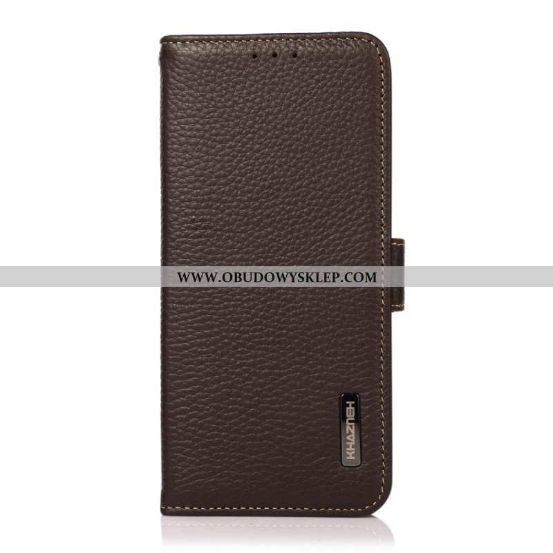 Etui Folio do Vivo V23 5G Etui Ochronne Ochrona Rfid Khazneh Ze Skóry Liczi