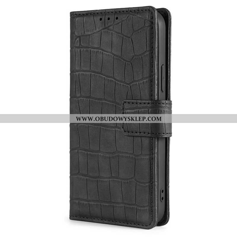 Etui Folio do Xiaomi 12 Pro Krokodyl Dotykający Skóry