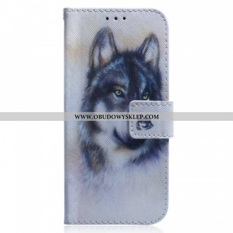 Etui Folio do Xiaomi 12 Pro Malarstwo Wilka