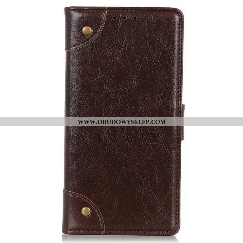 Etui Folio do Xiaomi 12T / 12T Pro Nity W Stylu Vintage Ze Skóry Nappa