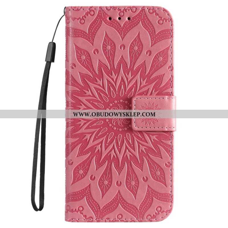 Etui Folio do Xiaomi 12T / 12T Pro z Łańcuch Paskowata Mandala