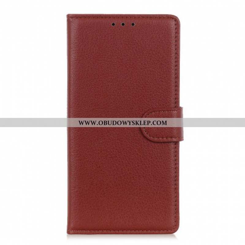 Etui Folio do Xiaomi Redmi Note 10 / 10S Efekt Skóry Liczi Premium