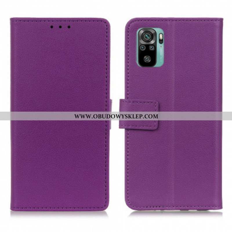 Etui Folio do Xiaomi Redmi Note 10 / 10S Klasyczna Sztuczna Skóra