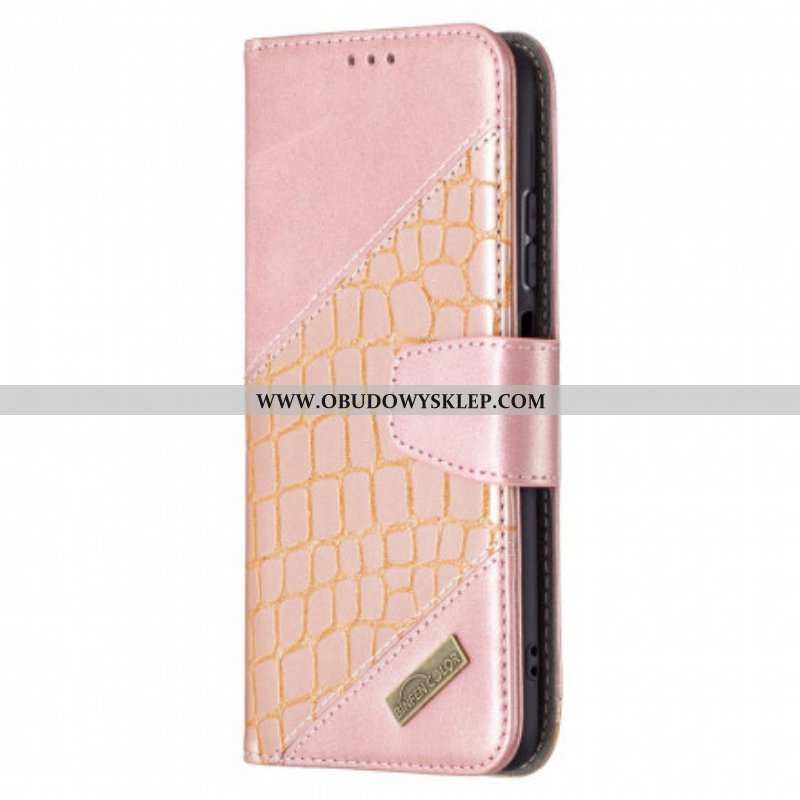 Etui Folio do Xiaomi Redmi Note 10 / 10S Klasyczny Efekt Skóry Krokodyla