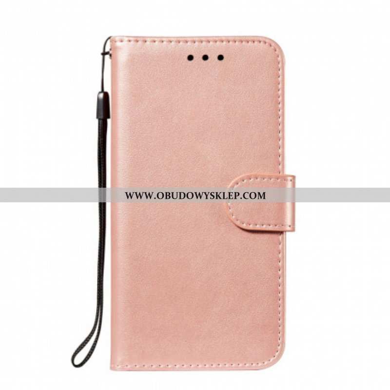 Etui Folio do Xiaomi Redmi Note 10 / 10S Monochromatyczny Skórzany Styl