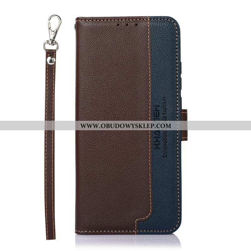 Etui Folio do Xiaomi Redmi Note 10 / 10S Rfid Khazneh W Stylu Liczi