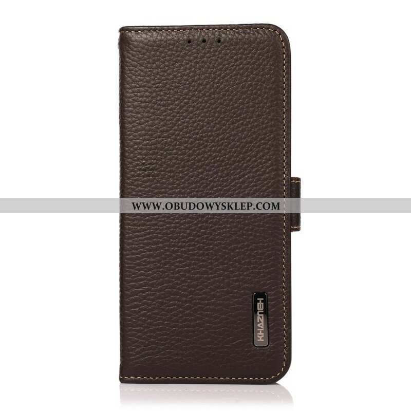 Etui Folio do Xiaomi Redmi Note 10 / 10S Skóra Liczi Khazneh Rfid