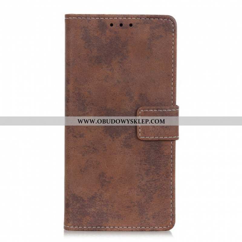 Etui Folio do Xiaomi Redmi Note 10 5G Efekt Skóry Vintage