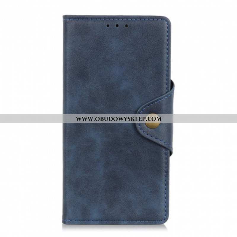 Etui Folio do Xiaomi Redmi Note 10 5G Guzik Ze Sztucznej Skóry