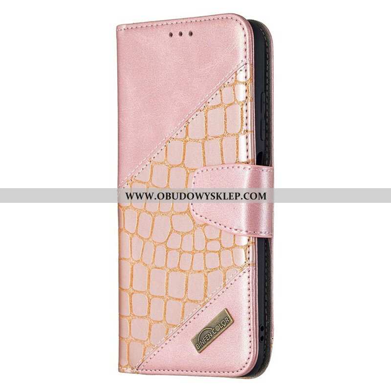 Etui Folio do Xiaomi Redmi Note 10 5G Klasyczny Efekt Skóry Krokodyla