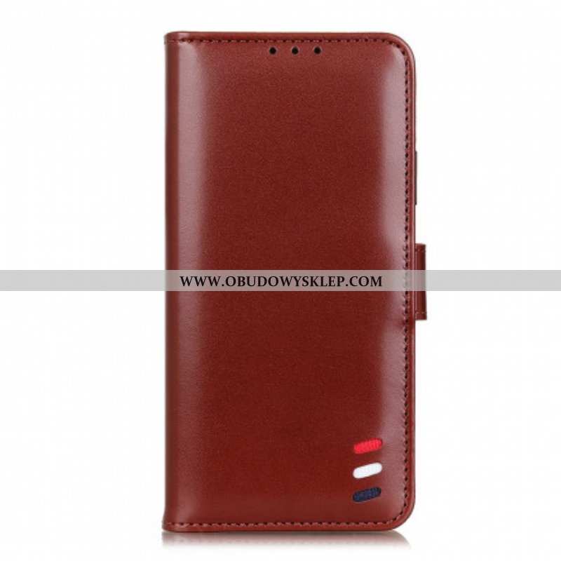 Etui Folio do Xiaomi Redmi Note 10 5G Trójkolorowy Efekt Skóry