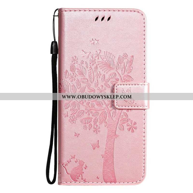 Etui Folio do Xiaomi Redmi Note 10 5G z Łańcuch Smycz Na Jawie