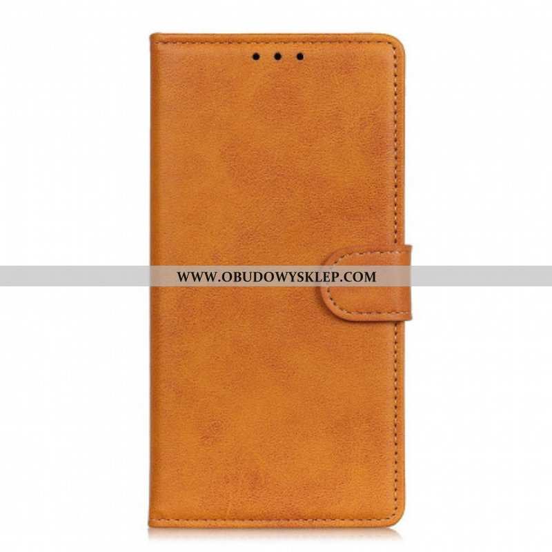 Etui Folio do Xiaomi Redmi Note 10 Pro Retro Matowy Efekt Skóry