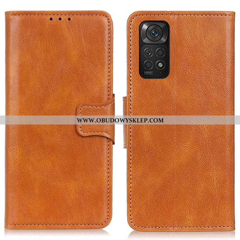 Etui Folio do Xiaomi Redmi Note 11 / 11S Dwustronne Zapięcie Z Efektem Skóry