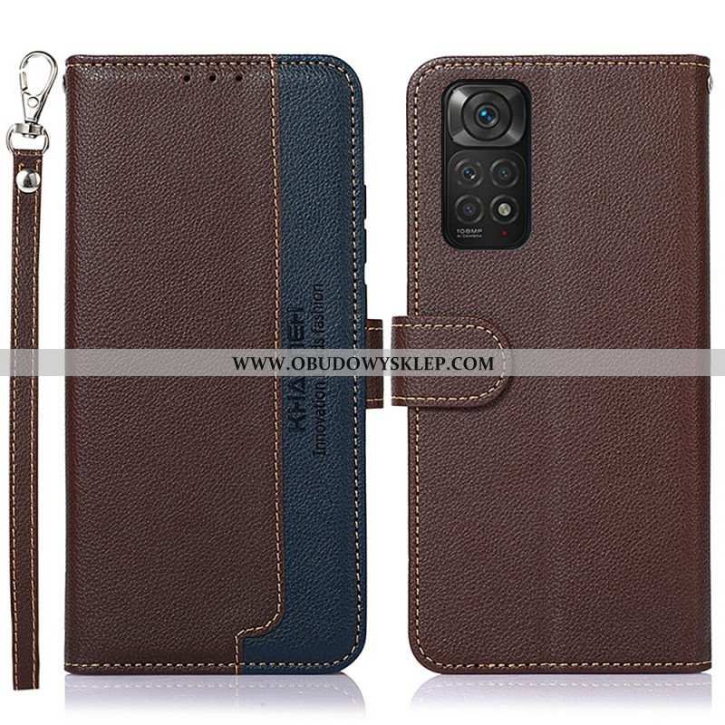 Etui Folio do Xiaomi Redmi Note 11 / 11S Rfid Khazneh W Stylu Liczi