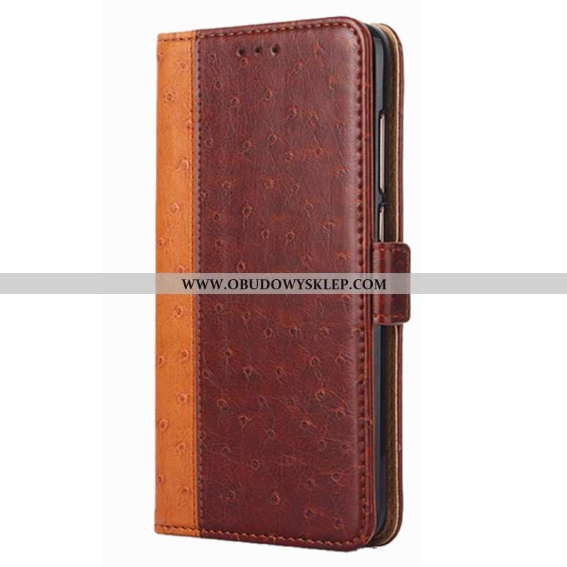 Etui Folio do Xiaomi Redmi Note 11 Pro / 11 Pro 5G Tekstura Skóry Strusia