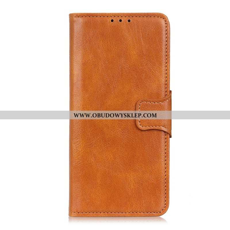 Etui Folio do Xiaomi Redmi Note 11 Pro Plus 5G Dwustronne Zapięcie Ze Skóry Dwoinowej