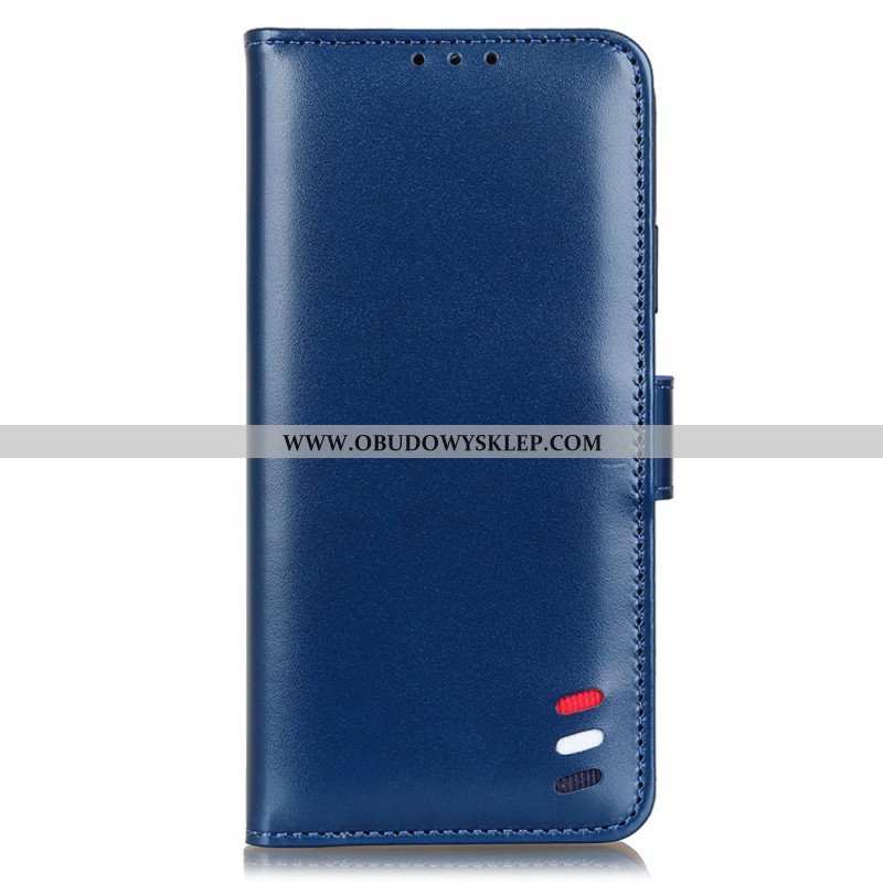 Etui Folio do Xiaomi Redmi Note 11 Pro Plus 5G Trójkolorowy Efekt Skóry