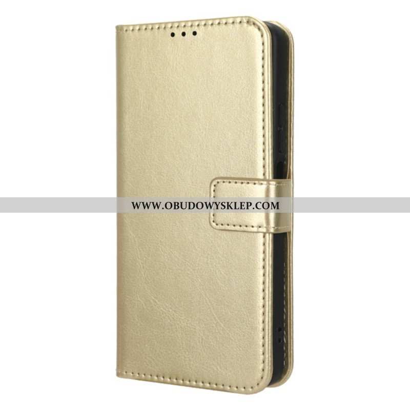 Etui Folio do Xiaomi Redmi Note 12 4G Błyszcząca Sztuczna Skóra