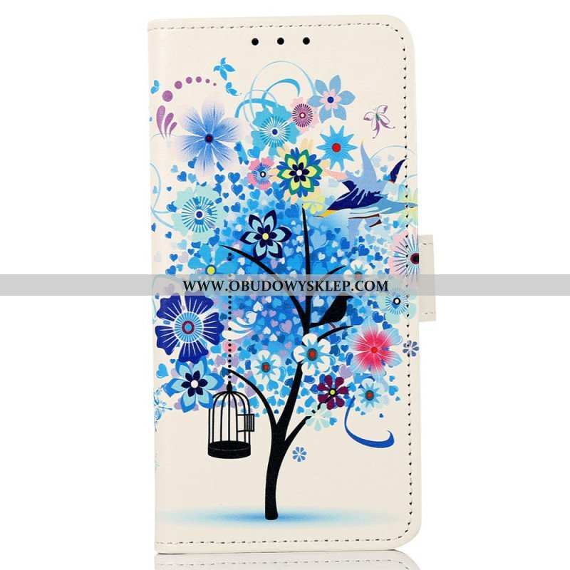 Etui Folio do Xiaomi Redmi Note 12 4G Drzewo Z Kolorowymi Ulistnieniem