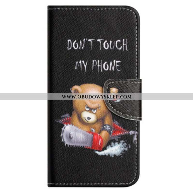 Etui Folio do Xiaomi Redmi Note 12 4G Niebezpieczny Niedźwiedź