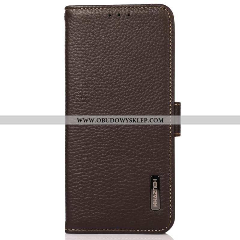 Etui Folio do Xiaomi Redmi Note 12 4G Skóra Liczi Khazneh Rfid