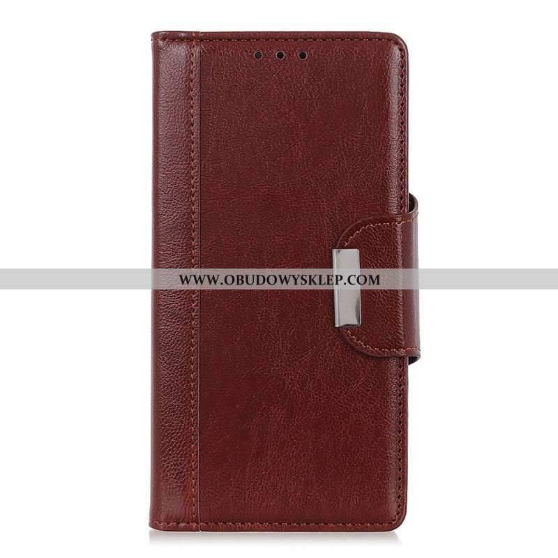 Etui Folio do Xiaomi Redmi Note 12 4G Zapięcie Srebrne