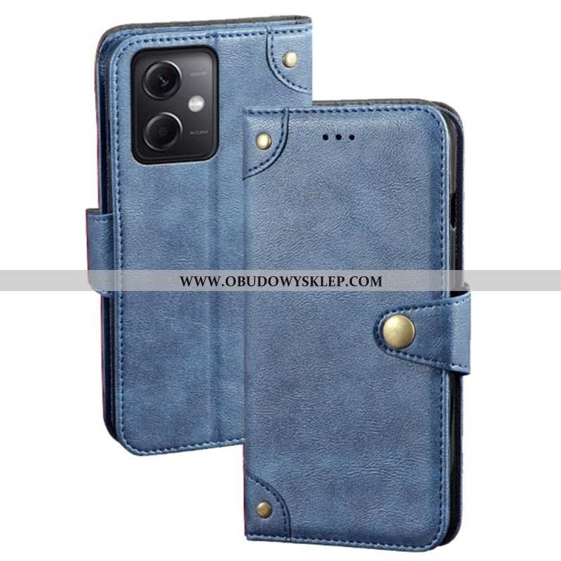 Etui Folio do Xiaomi Redmi Note 12 5G Przycisk Magnetyczny