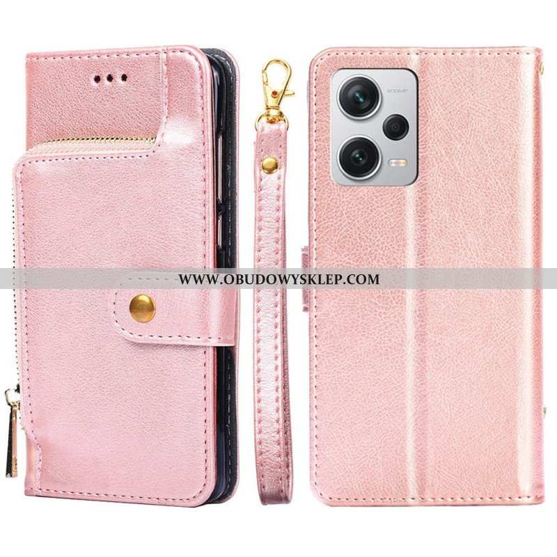 Etui Folio do Xiaomi Redmi Note 12 Pro Plus Zapinana Na Zamek Portmonetka