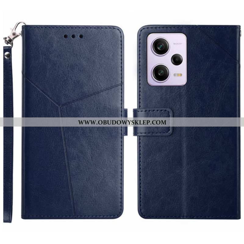 Etui Folio do Xiaomi Redmi Note 12 Pro z Łańcuch Projekt Z Paskami Y