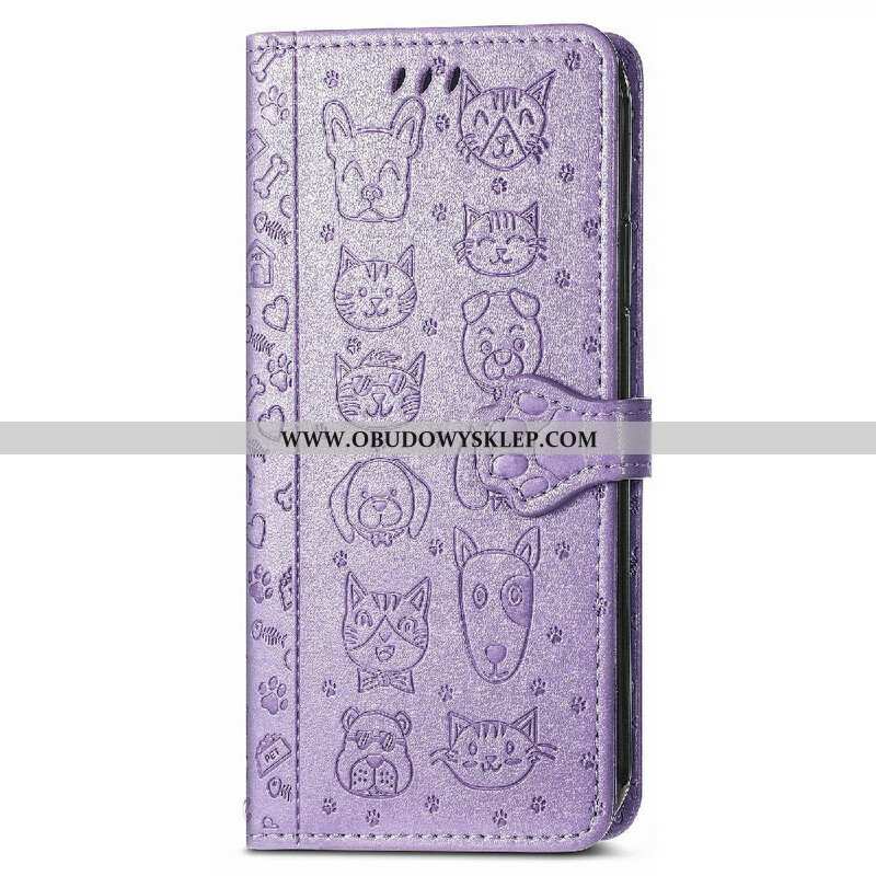 Etui Folio do iPhone 13 Mini Animowane Zwierzęta