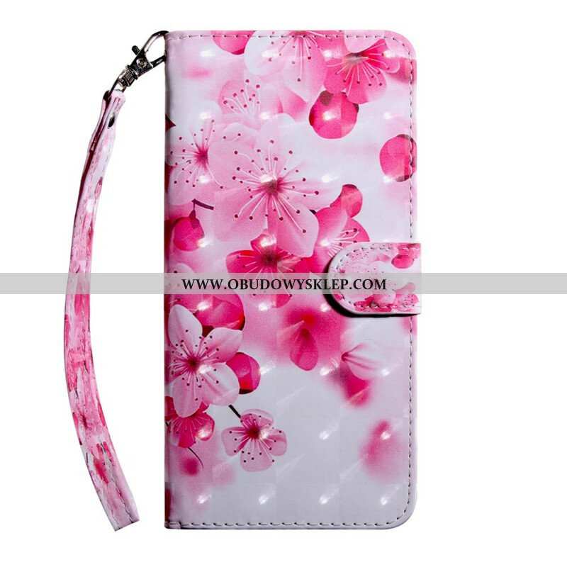 Etui Folio do iPhone 13 Mini Lekkie Kwiaty Punktowe Kwitną