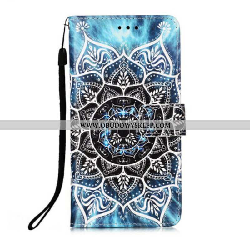 Etui Folio do iPhone 13 Mini Mandala Na Niebie